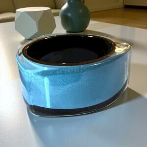 Vintage Turquoise Lucite Bangle Womens Triangular Translucent Bracelet